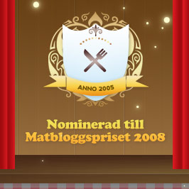 Nominerade till Matbloggspriset 2008
