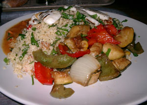 Tabbouleh med halloumi och grillade grönsaker