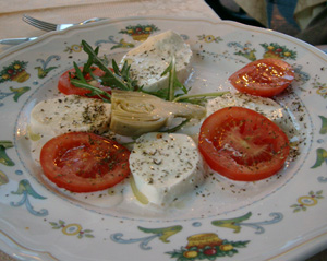 Tomat och mozarella