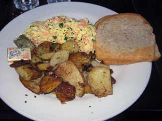 Salmon & egg scramble