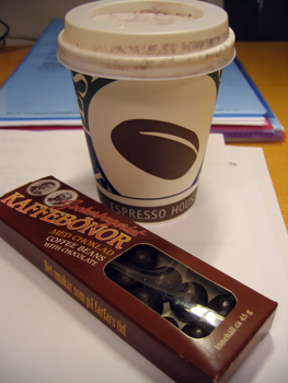 Kaffebönor i choklad