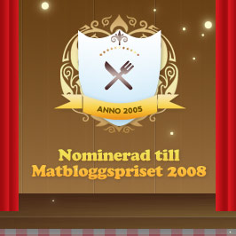 Nominerade till Matbloggspriset 2008